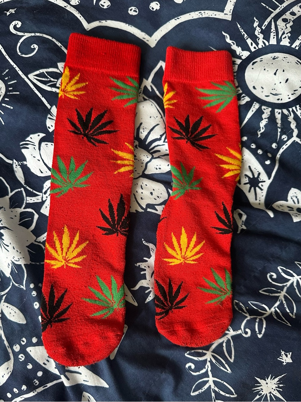 Red Pot Leaf Weed Socks